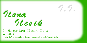 ilona ilcsik business card